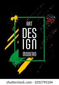 Vector frame for text Modern Art graphics for hipsters. Applicable for placards, brochures, posters, covers and banners.