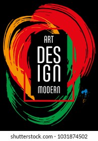 Vector frame for text Modern Art graphics for hipsters. Applicable for placards, brochures, posters, covers and banners.