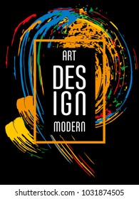 Vector frame for text Modern Art graphics for hipsters. Applicable for placards, brochures, posters, covers and banners.