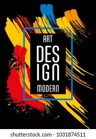 Vector frame for text Modern Art graphics for hipsters. Applicable for placards, brochures, posters, covers and banners.
