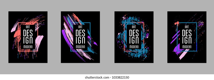 Vector frame for text Modern Art graphics for hipsters. Applicable for placards, brochures, posters, covers and banners.