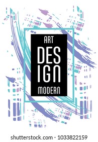 Vector frame for text Modern Art graphics for hipsters. Applicable for placards, brochures, posters, covers and banners.