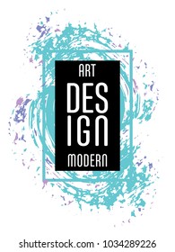 Vector frame for text Modern Art graphics for hipsters. Applicable for placards, brochures, posters, covers and banners.