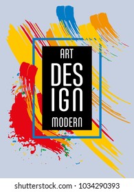 Vector frame for text Modern Art graphics for hipsters. Applicable for placards, brochures, posters, covers and banners.