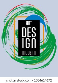 Vector frame for text Modern Art graphics for hipsters. Applicable for placards, brochures, posters, covers and banners.