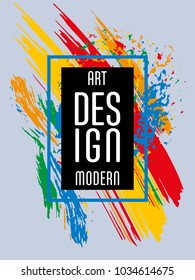 Vector frame for text Modern Art graphics for hipsters. Applicable for placards, brochures, posters, covers and banners.