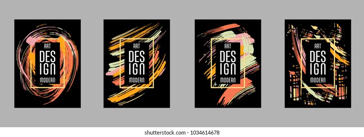 Vector frame for text Modern Art graphics for hipsters. Applicable for placards, brochures, posters, covers and banners.