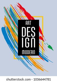 Vector frame for text Modern Art graphics for hipsters. Applicable for placards, brochures, posters, covers and banners.