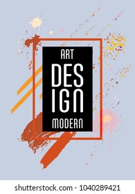 Vector frame for text Modern Art graphics for hipsters. Applicable for placards, brochures, posters, covers and banners.