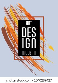 Vector frame for text Modern Art graphics for hipsters. Applicable for placards, brochures, posters, covers and banners.