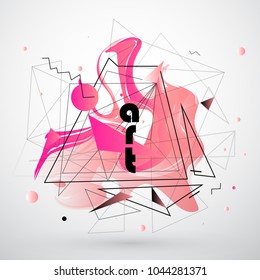 Vector frame for text Modern Art graphics. Dynamic geometric frame. Element for design business cards, flyers and brochures