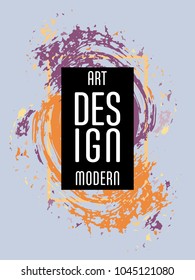 Vector frame for text Modern Art graphics for hipsters. Applicable for placards, brochures, posters, covers and banners.