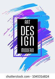 Vector frame for text Modern Art graphics for hipsters. Applicable for placards, brochures, posters, covers and banners.