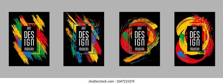 Vector frame for text Modern Art graphics for hipsters. Applicable for placards, brochures, posters, covers and banners.