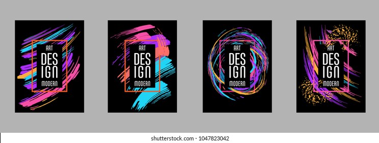 Vector frame for text Modern Art graphics for hipsters. Applicable for placards, brochures, posters, covers and banners.