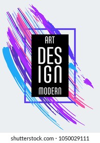 Vector frame for text Modern Art graphics for hipsters. Applicable for placards, brochures, posters, covers and banners.
