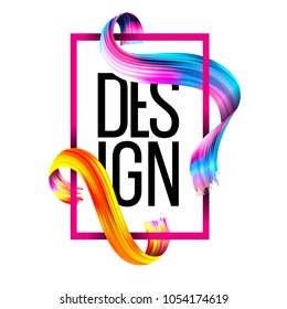 Vector frame for text Modern Art graphics for hipsters . vector realistic isolated brush strokes 3d . element for design business cards, invitations, gift cards, flyers and brochures
