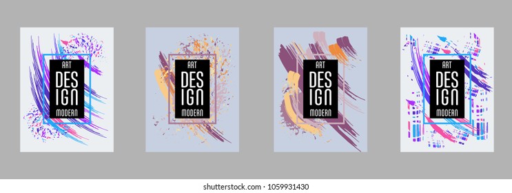 Vector frame for text Modern Art graphics for hipsters. Applicable for placards, brochures, posters, covers and banners.
