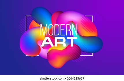Vector frame for text Modern Art graphics for hipsters . dynamic frame stylish organic liquid geometric shapes. element for design business cards, invitations, gift cards, flyers and brochures