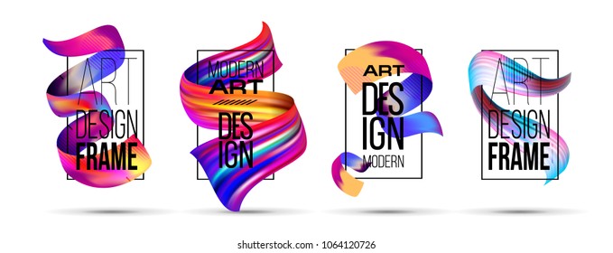 Vector frame for text Modern Art graphics for hipsters . dynamic frame stylish geometric black background. element for design business cards, invitations, gift cards, flyers and brochures