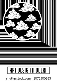 Vector frame for text Modern Art graphics for hipsters. Applicable for placards, brochures, posters, covers and banners.