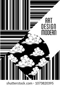 Vector frame for text Modern Art graphics for hipsters. Applicable for placards, brochures, posters, covers and banners.