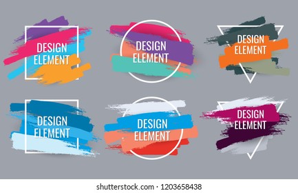 Vector frame for text. Modern art graphics .Element for design business cards, invitations, gift cards, flyers and brochures.