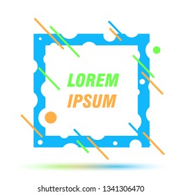 Vector frame for text Modern Art graphics for hipsters . dynamic frame stylish geometric blank background with gold. element for design business cards, invitations, gift cards, flyers and brochures 