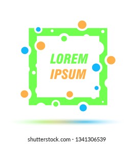 Vector frame for text Modern Art graphics for hipsters . dynamic frame stylish geometric black background with gold. element for design business cards, invitations, gift cards, flyers and brochures 