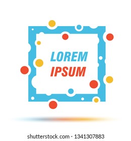 Vector frame for text Modern Art graphics for hipsters . dynamic frame stylish geometric blank background with gold. element for design business cards, invitations, gift cards, flyers and brochures 