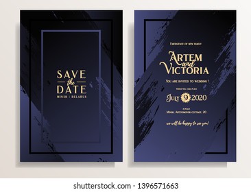 Marco vectorial para texto Gráficos de arte moderno para hipsters . marco dinámico de elegante fondo geométrico negro con dorado. elemento para el diseño de tarjetas de visita, invitaciones, tarjetas de regalo, volantes y folletos