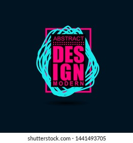 Vector frame for text Modern Art graphics for hipsters. element for design business cards, invitations, gift cards
