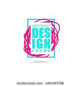 Vector frame for text Modern Art graphics for hipsters. element for design business cards, invitations, gift cards
