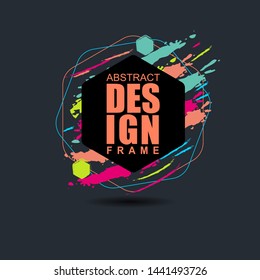 Vector frame for text Modern Art graphics for hipsters. element for design business cards, invitations, gift cards