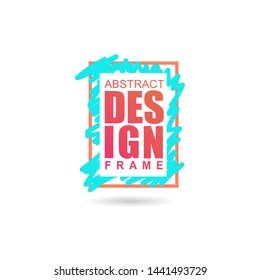Vector frame for text Modern Art graphics for hipsters. element for design business cards, invitations, gift cards