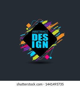 Vector frame for text Modern Art graphics for hipsters. element for design business cards, invitations, gift cards