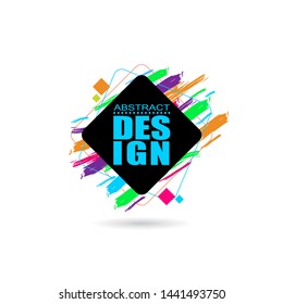 Vector frame for text Modern Art graphics for hipsters. element for design business cards, invitations, gift cards