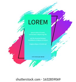 Vector frame for text Modern Art graphics. Element for design business cards, invitations, gift cards, flyers and brochures. Modern abstract vector Illustration EPS 10