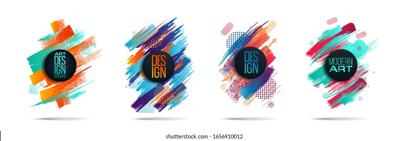 Vector frame for text Modern Art graphics for hipsters . dynamic frame stylish geometric black background with gold. element for design business cards, invitations, gift cards, flyers and brochures