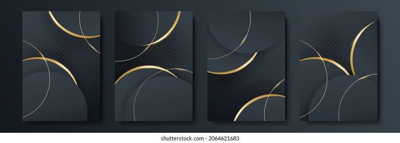 Vector frame for text Modern Art graphics for hipsters. Dynamic frame stylish geometric black background with gold. Element for design business cards, invitations, gift cards, flyers and brochures