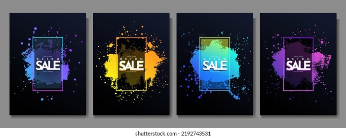 Vector frame for text. Modern Art graphics. Dynamic frame stylish geometric black background. Element for design event invitations, gift cards, flyers, posters, book covers, brochures, banners