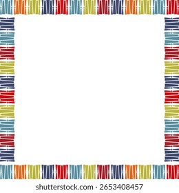 Vector frame for text. Modern Art graphics for hipsters. Colorful stylish geometric empty frame