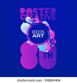 Vector frame for text Modern Art graphics for hipsters . dynamic frame stylish geometric colorful 80s-style kitsch. element for design business cards, invitations, gift cards, flyers and brochures.