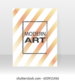 Vector frame for text Modern Art graphics for hipsters