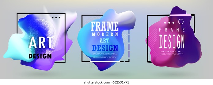 Vector frame for text Modern Art graphics. Dynamic stylish frame 