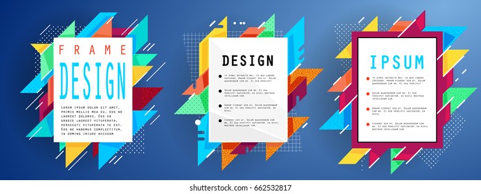 Vector frame for text Modern Art graphics. Dynamicstylish frame  
