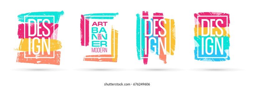 Vector frame for text Modern Art graphics for hipsters . dynamic frame stylish geometric . element for design business cards, invitations, gift cards, flyers and brochures