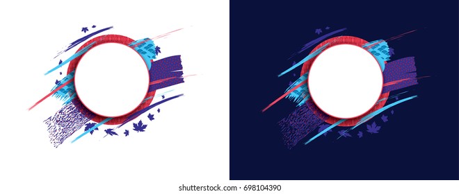 Vector frame for text Modern Art graphics for hipsters . dynamic frame stylish geometric black background with gold. element for design business cards, invitations, gift cards, flyers and brochures
