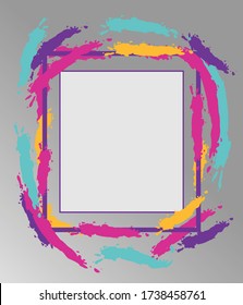 Vector frame for text and photo  Modern Art graphics. dynamic frame stylish geometric white and light background. element for design business cards, invitations, gift cards, flyers and brochures
