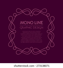 Vector frame in trendy line style
